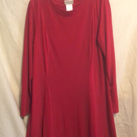 Coldwater Creek red princess seam dress size xl - Picture 3 of 5